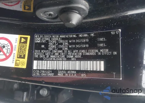 2018 Toyota Highlander Se z USA, uszkodzony, nr VIN 5TDJZRFH6JS486100